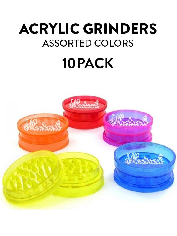 Medicali Acrylic Grinder 10Pack Assorted Colors
